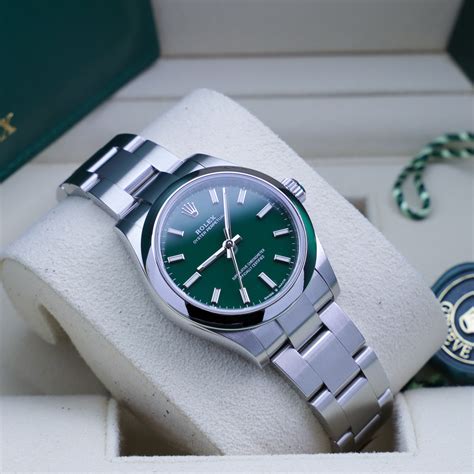 rolex oyster perpetual 31mm green